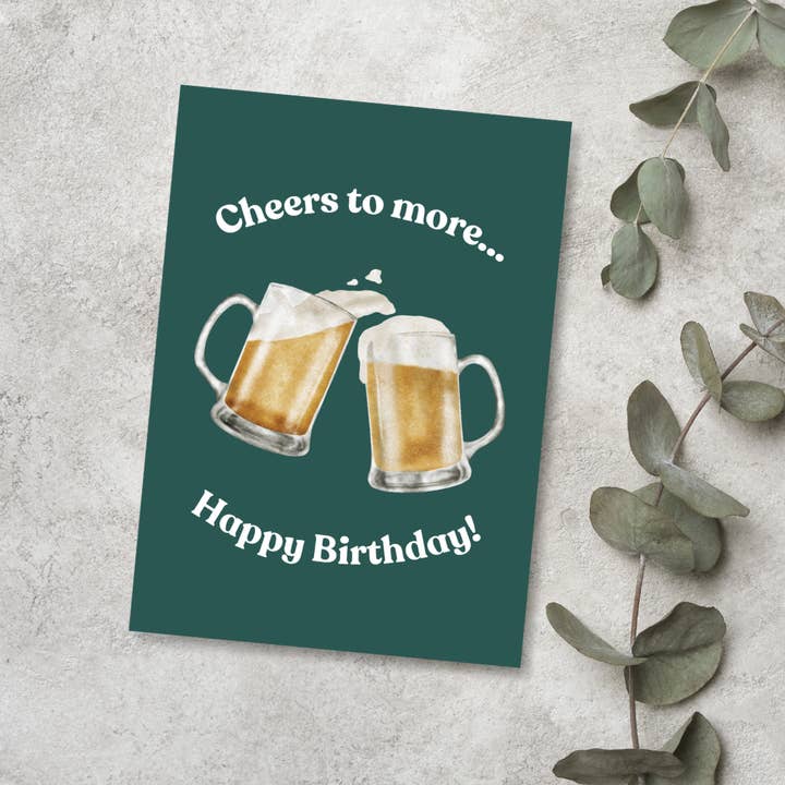 Biglietto di Auguri di Compleanno con Birra | Carta di Lino Premium | Biglietto di Compleanno con Bevanda | Regalo per Amante della Birra per la vendita all'ingrosso da parte di JoeyPrints