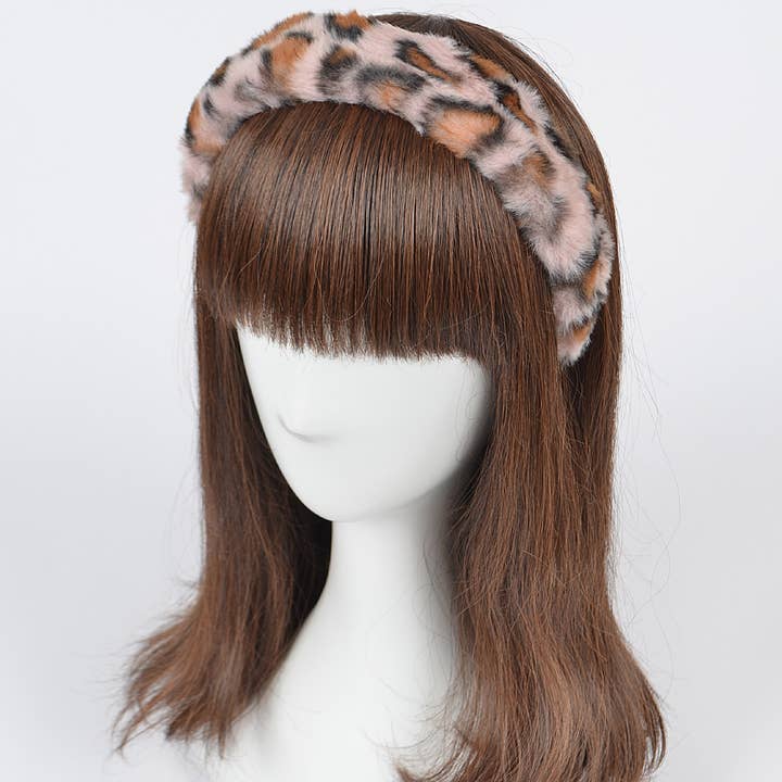 3AM BY H&D ACCESSORIES - Wholesale Fashion headband – women's - Leo Faux Fur Headband5