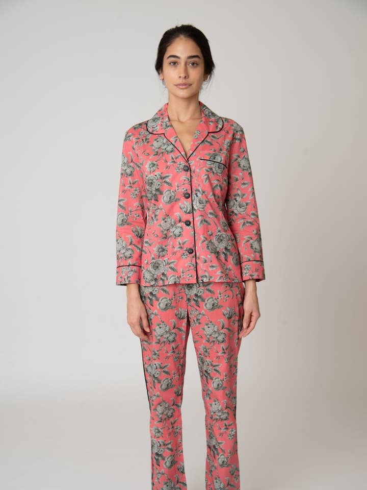 Ensemble de pyjama Broad Beach - Pink Graceful pour la vente par Katro