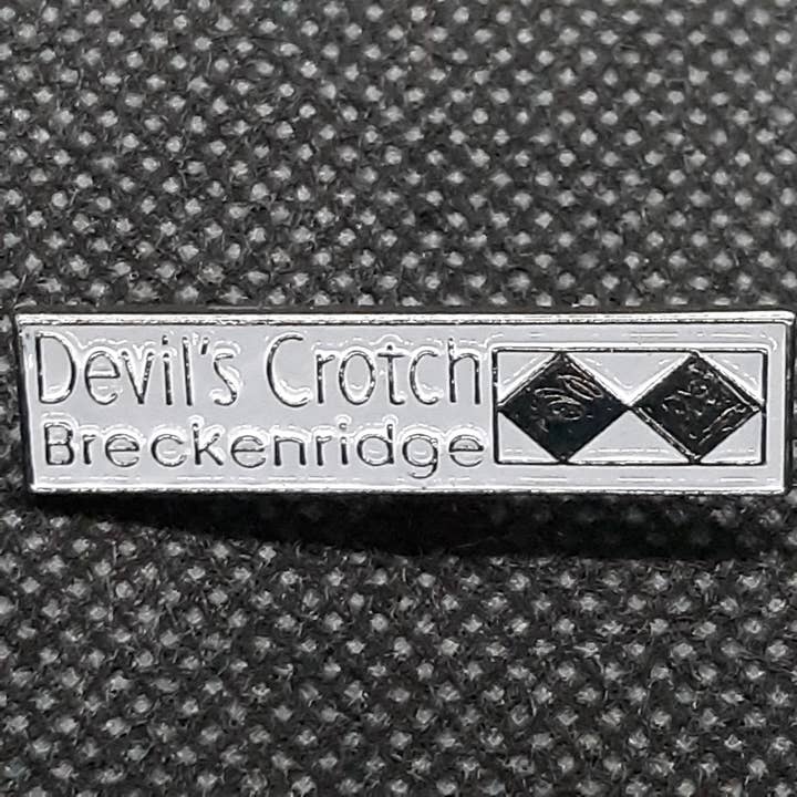 Pin - Vintage Breckenridge Devil's Crotch rectangle for wholesale by Fantastic Souvenirs, Gifts & Collectibles