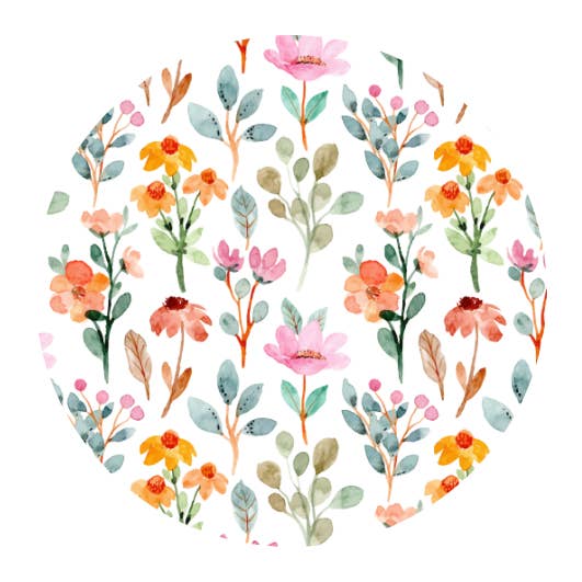 Fripperies - Wholesale Sticker - Summer flowers (orange/pink) | Closing stickers 10pcs.
