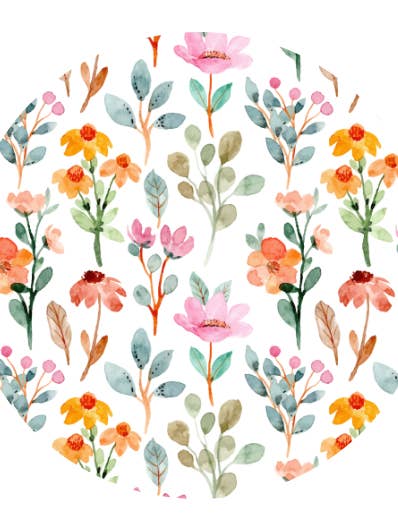 Summer flowers (orange/pink) | Closing stickers 10pcs. for wholesale by Fripperies