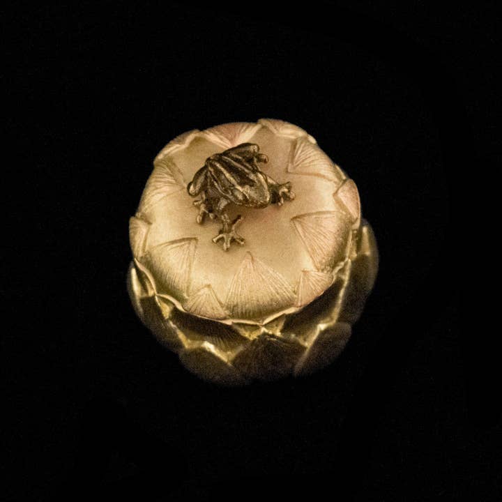 Michael Michaud Table Art - Wholesale Decorative Box - Lotus Frog Box