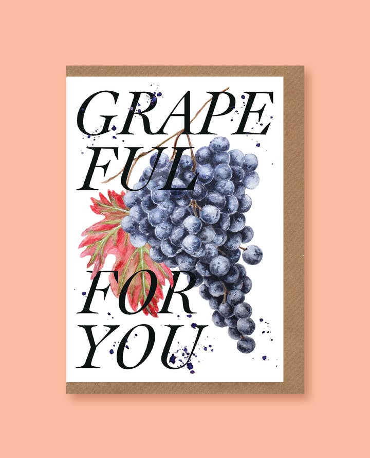 studio frewb - Wholesale Everyday Greeting Card - Grapeful For You card0