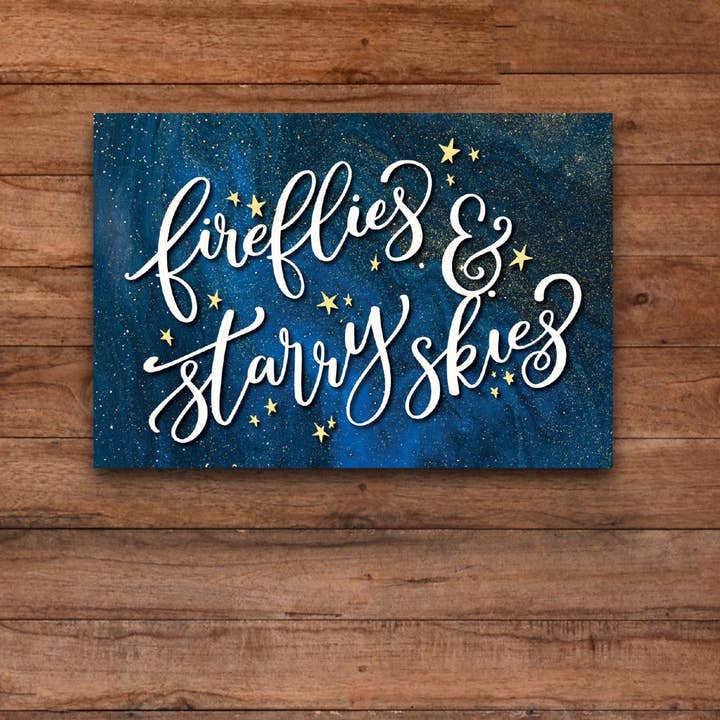 Fireflies and Starry Skies Metal Wall Decor for wholesale by 9th Letter Press
