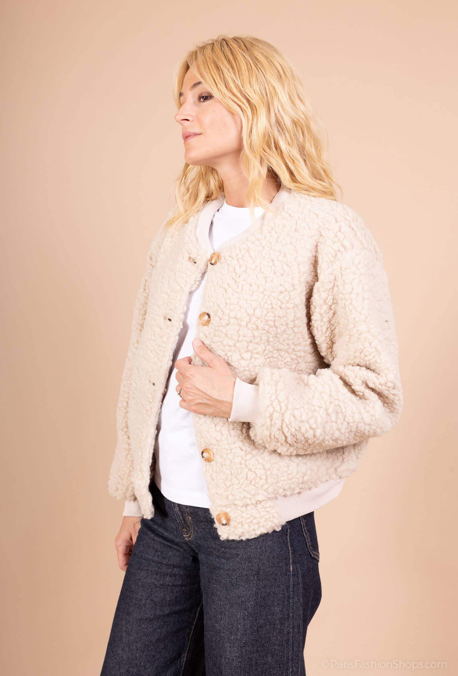 Pépouz' Paris - Wholesale Bomberjack - Dames - Oversized bomberjack in boucle PV25282