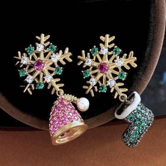 Christmas Bells n Socks Earrings for wholesale by LanLivia