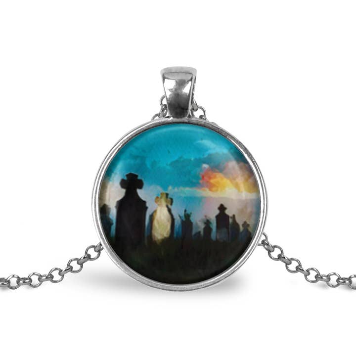 Halloween Cemetery Necklace for wholesale by Whimsy Spirit Shop