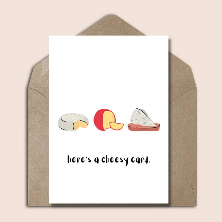Grußkarte Funny Love with Cheese für den Großhandel von Studio Mo