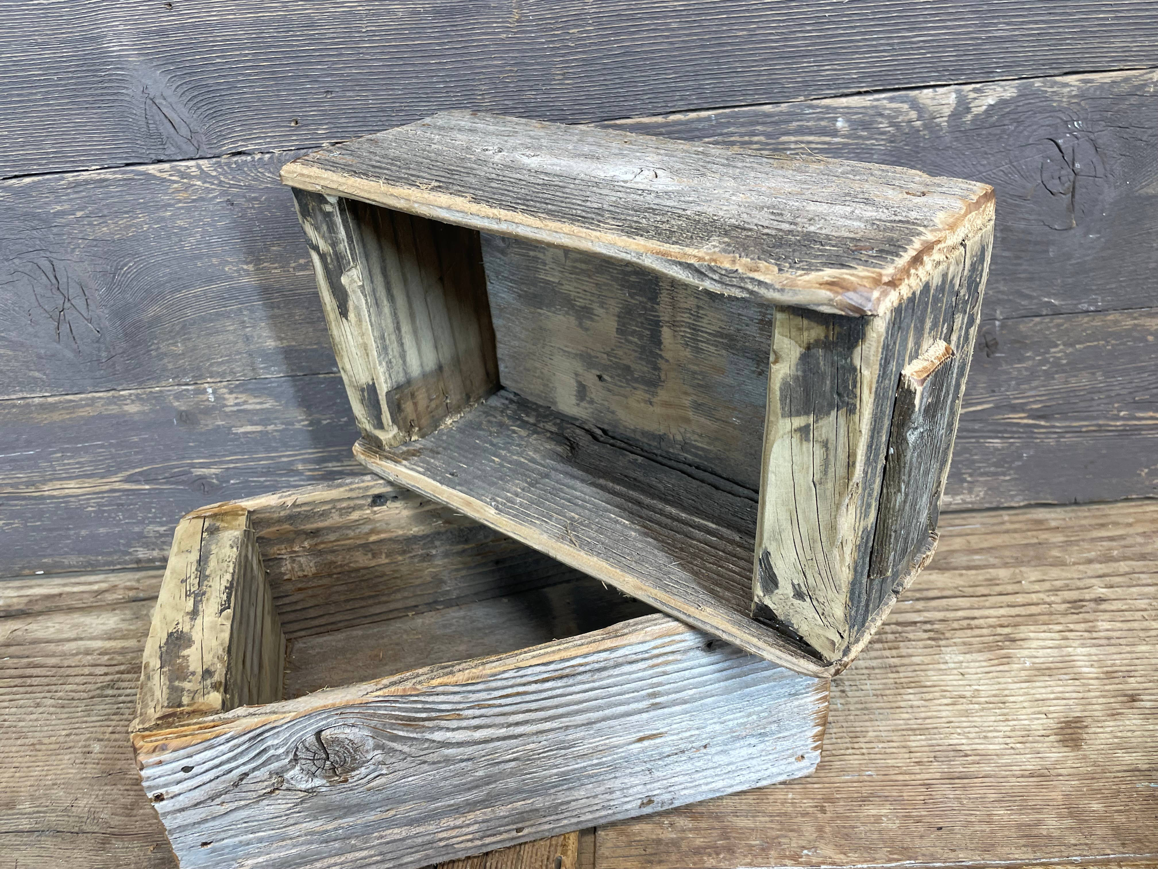 My Amigos Imports - Wholesale Decorative Box - Helena Reclaimed Old Cedar Wood Drawer-Crate-7Wx13Dx4H-Box1