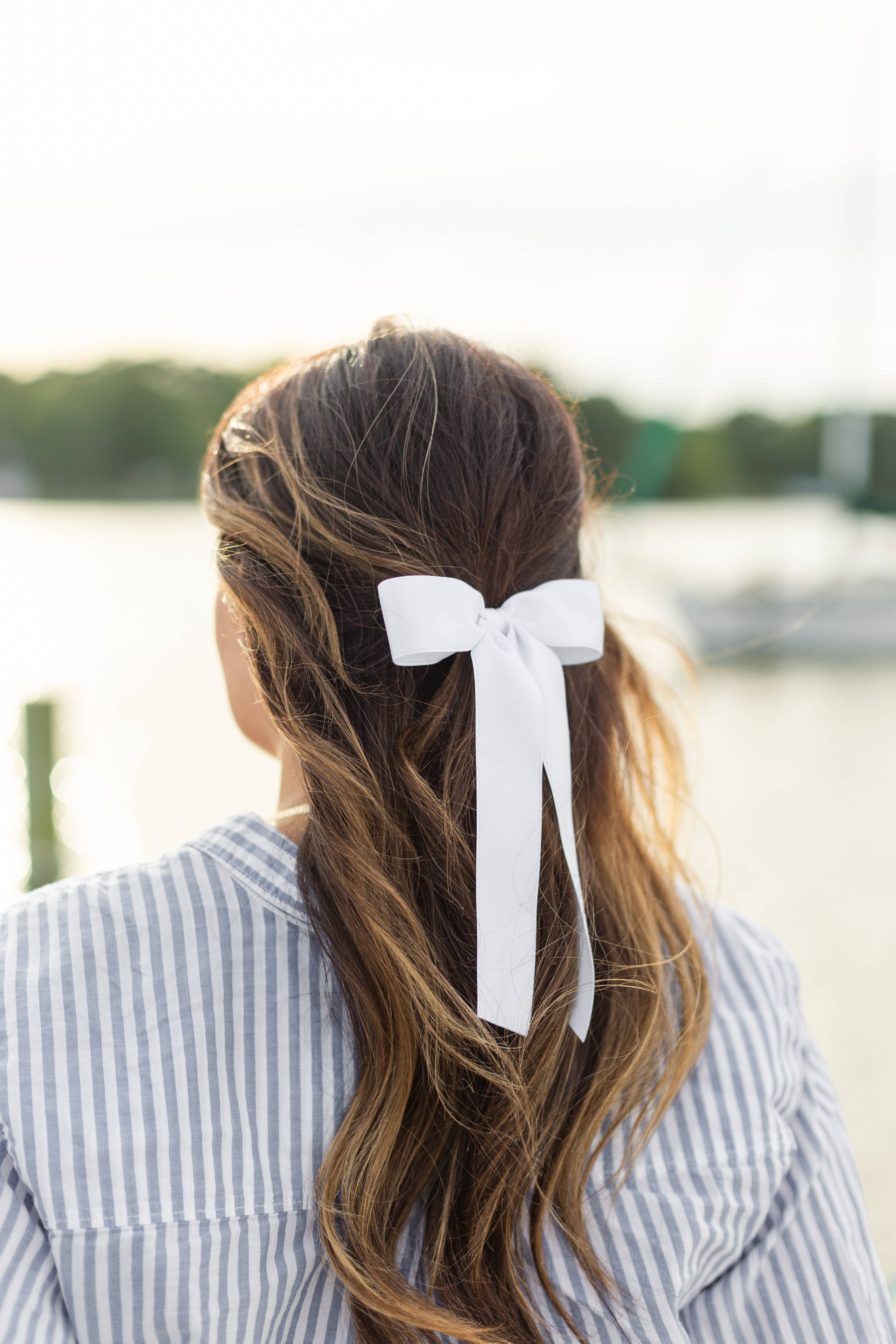 Grace & Grandeur - Wholesale Hair Bow - Women's - Medium Matte Satin Hair Bow Barrette | Florence Bow3