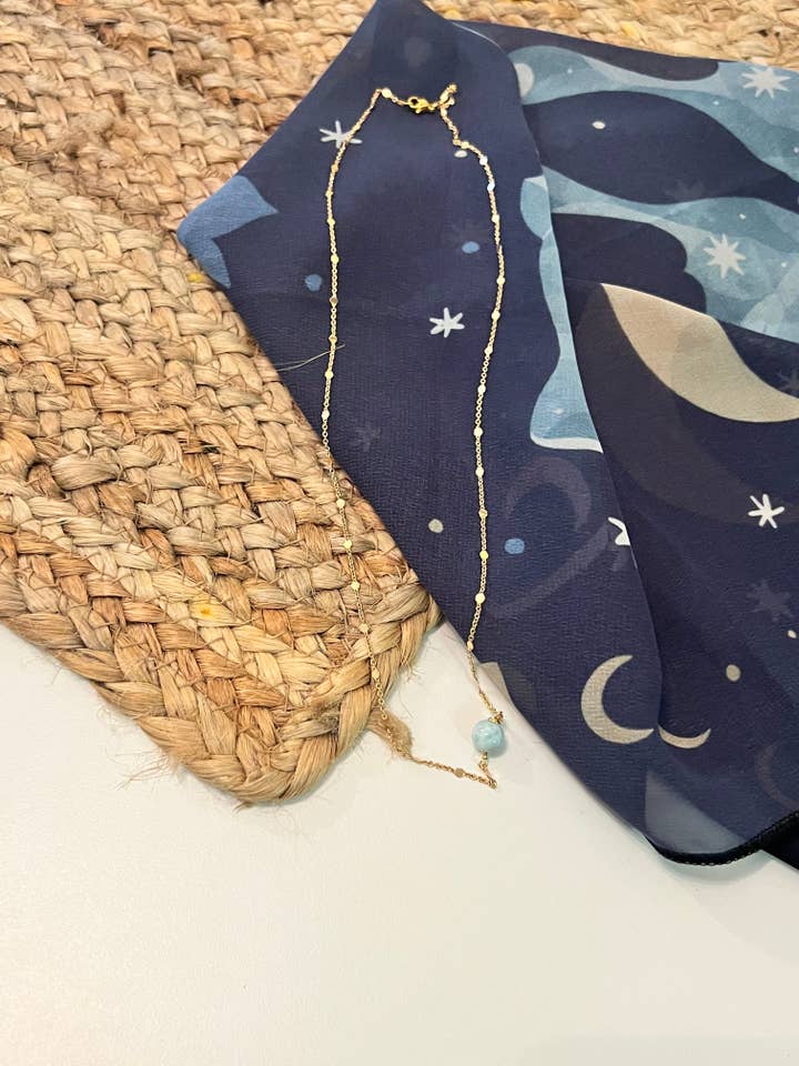 Collana Larimar per la vendita all'ingrosso da parte di Luna By Cinthia Garcia