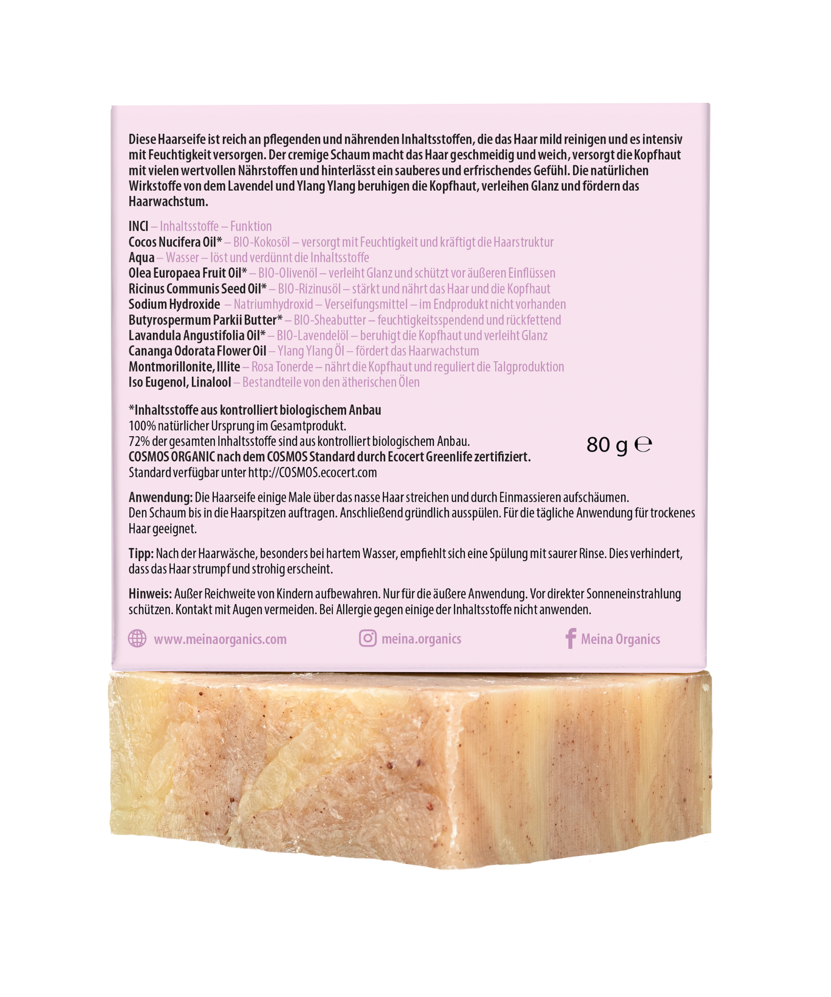 Meina Organics - Wholesale Shampoo Puck/Solid Shampoo - Hair Soap with Lavender and Ylang Ylang1