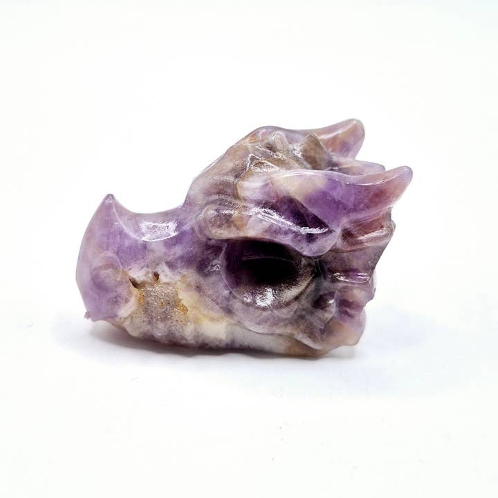 Moonlight Gemstones - Wholesale Spirituele steen/kristal - Draken Schedel van Edelsteen (4 cm) - Amethist Dragon Skull