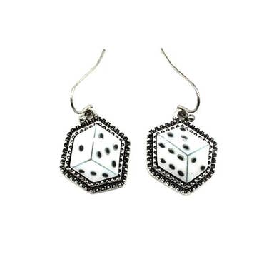 Western Pair Of Dice Dangle Earring for wholesale by Snowing West