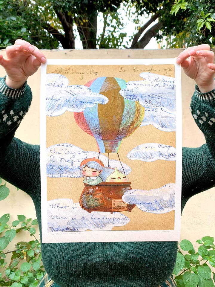 The Cloud Nine Copper Pot - A3 Print for wholesale by Hannakin