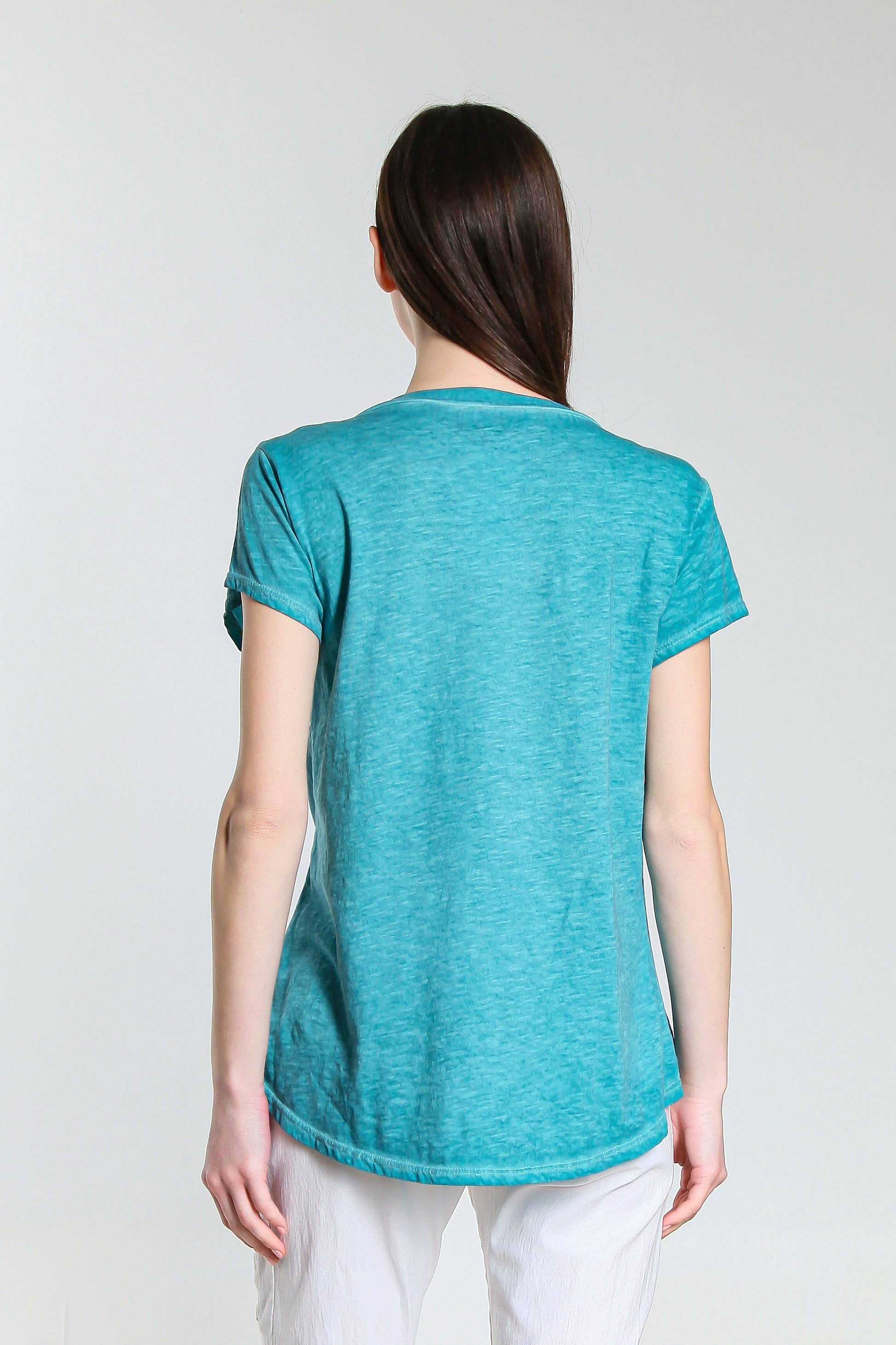 TINA Stephens Italy/Tees By Tina - Wholesale Blouse - Women's - Nola Cotton/Linen V-Neck Top (BSS207)9