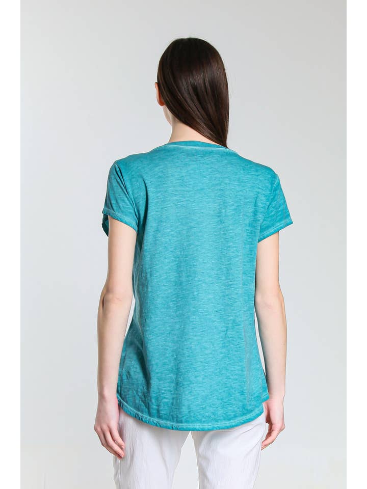 TINA Stephens Italy/Tees By Tina - Wholesale Blouse - Women's - Nola Cotton/Linen V-Neck Top (BSS207)41