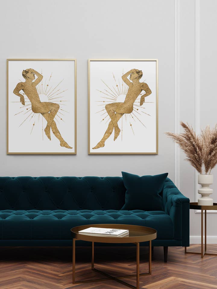 Stampa artistica da parete Eros (a destra) per la vendita all'ingrosso da parte di We Love Prints