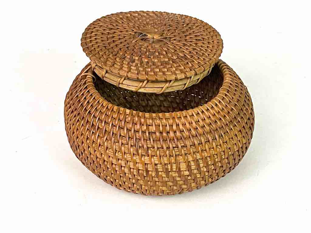 The Niger Bend - Wholesale Basket - Small Vietnamese Rattan Covered Basket - 3 sizes12