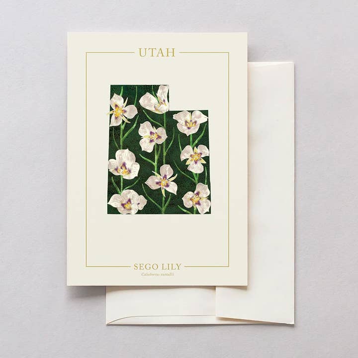 Utah Native Botanicals Greeting Card for wholesale by 50 States of Beauty