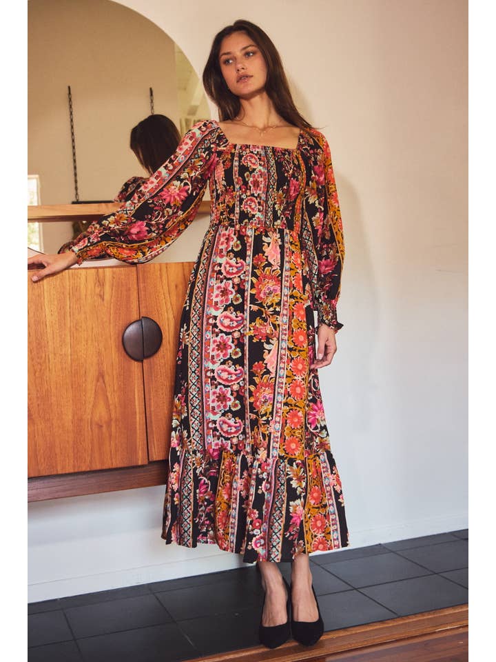 Oddi - Wholesale Dress - Women's - Floral Printed Bohemian Maxi Dress9