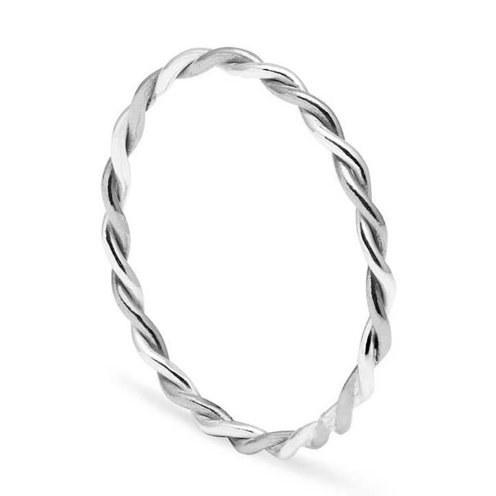 Twisted Stacking Ring - Silver for wholesale by Myia Bonner