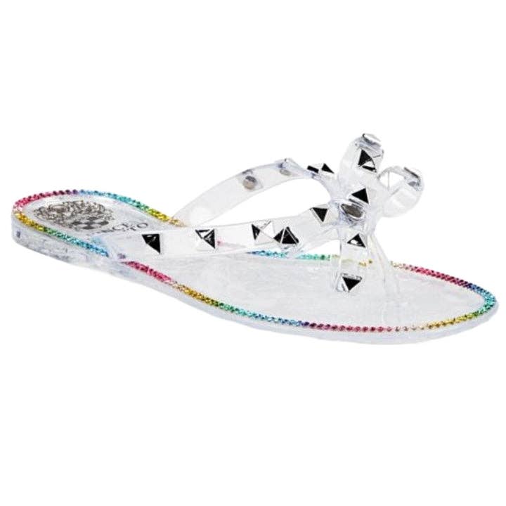 VINCE CAMUTO CLEAR GIRLS JELLY SANDAL W/STUDDED BOW ASST ... for wholesale by GreatBuy.com