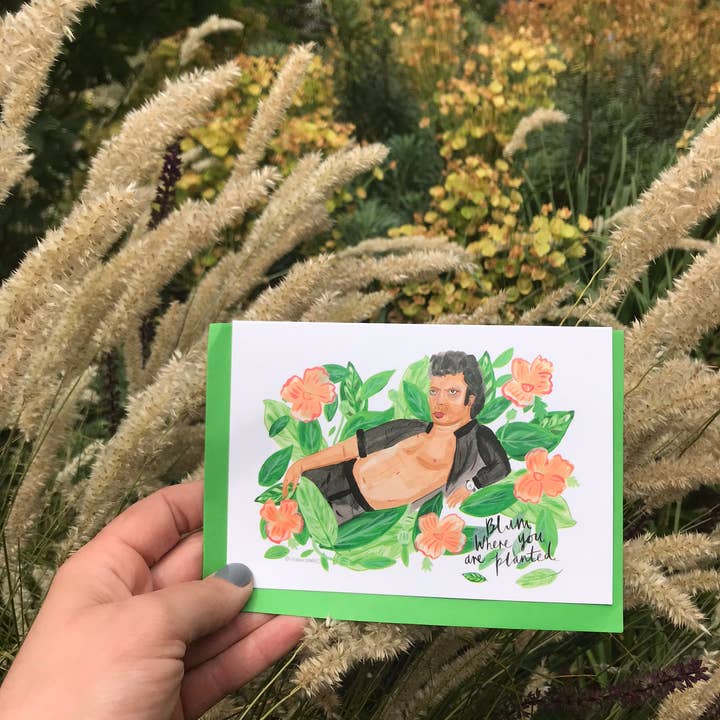 Fernandes Makes – wholesale Everyday greeting card – Blum Where You Are Planted, Goldblum A6 Greeting Card2