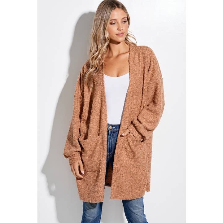 Phil Love - Wholesale Cardigan – Women’s - Sherpa teddy fleece oversize cardigan11
