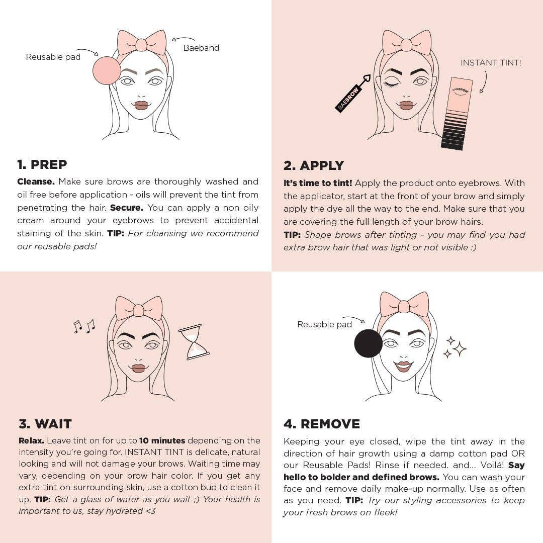 BAEBROW – Großhandel Augenbrauenstift/Füller – INSTANT TINT! Sanfte Augenbrauenfarbe – schnelle Farbgebung in unter 15 Minuten7