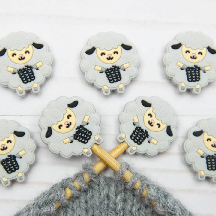 Fox & Pine Stitches - Vente Accessoire de tricot/crochet - Mouton à tricoter gris | Stitch Stoppers2