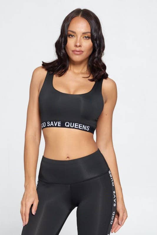 Black Wide Strap Open Back Yoga Set for wholesale on Faire0