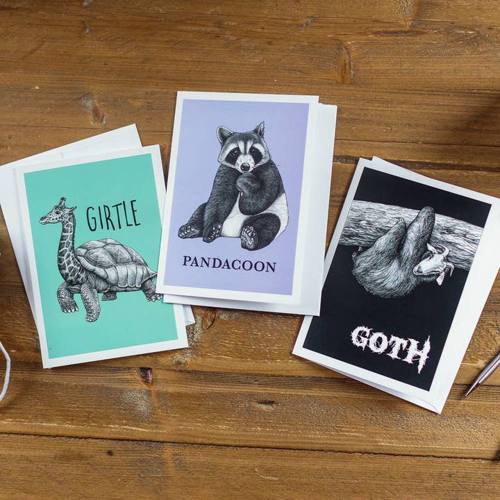 Whatif Creations - Wholesale Everyday Greeting Card - Foxolotl 5x7" Greeting Card