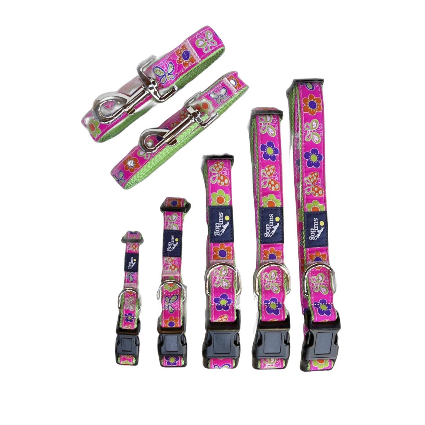 Sun Dog - Wholesale Pet Leash - Dog - Hot Pink Flowers  Leash1