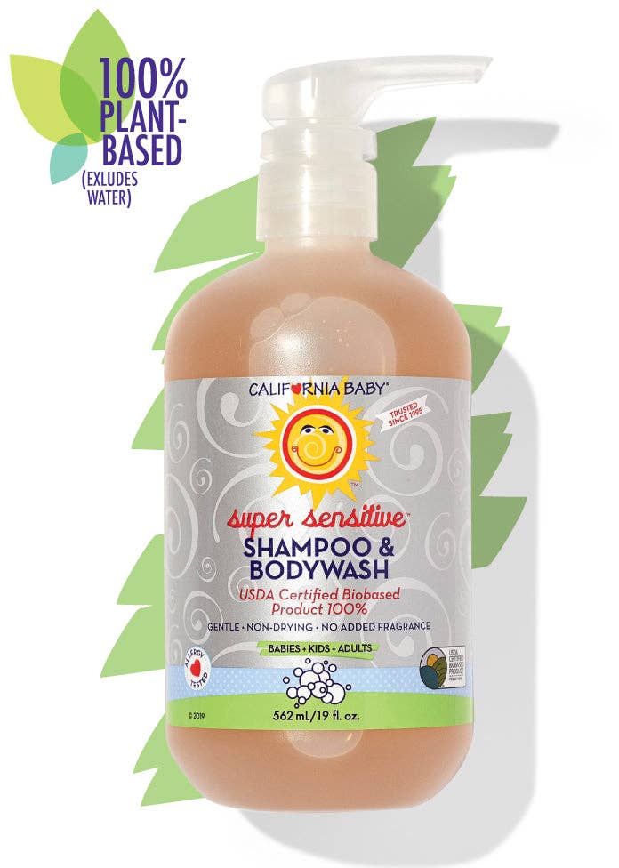 California Baby - Vente Gel douche et shampoing 2 en 1 – bébé - Shampooing et nettoyant pour le corps Super Sensitive™ (sans parfum)6