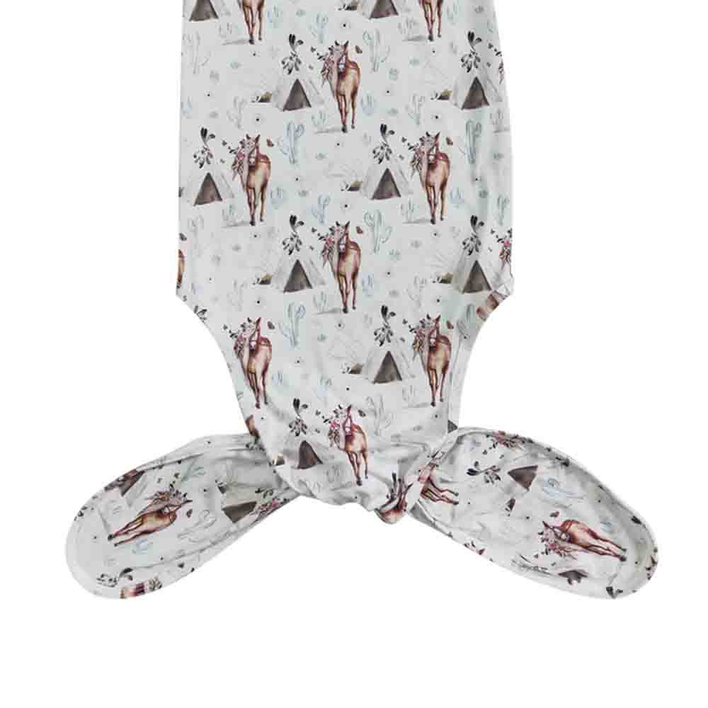 Aier Wholesale - Wholesale Baby gown – Baby - Baby newborn western teepee horse gowns4