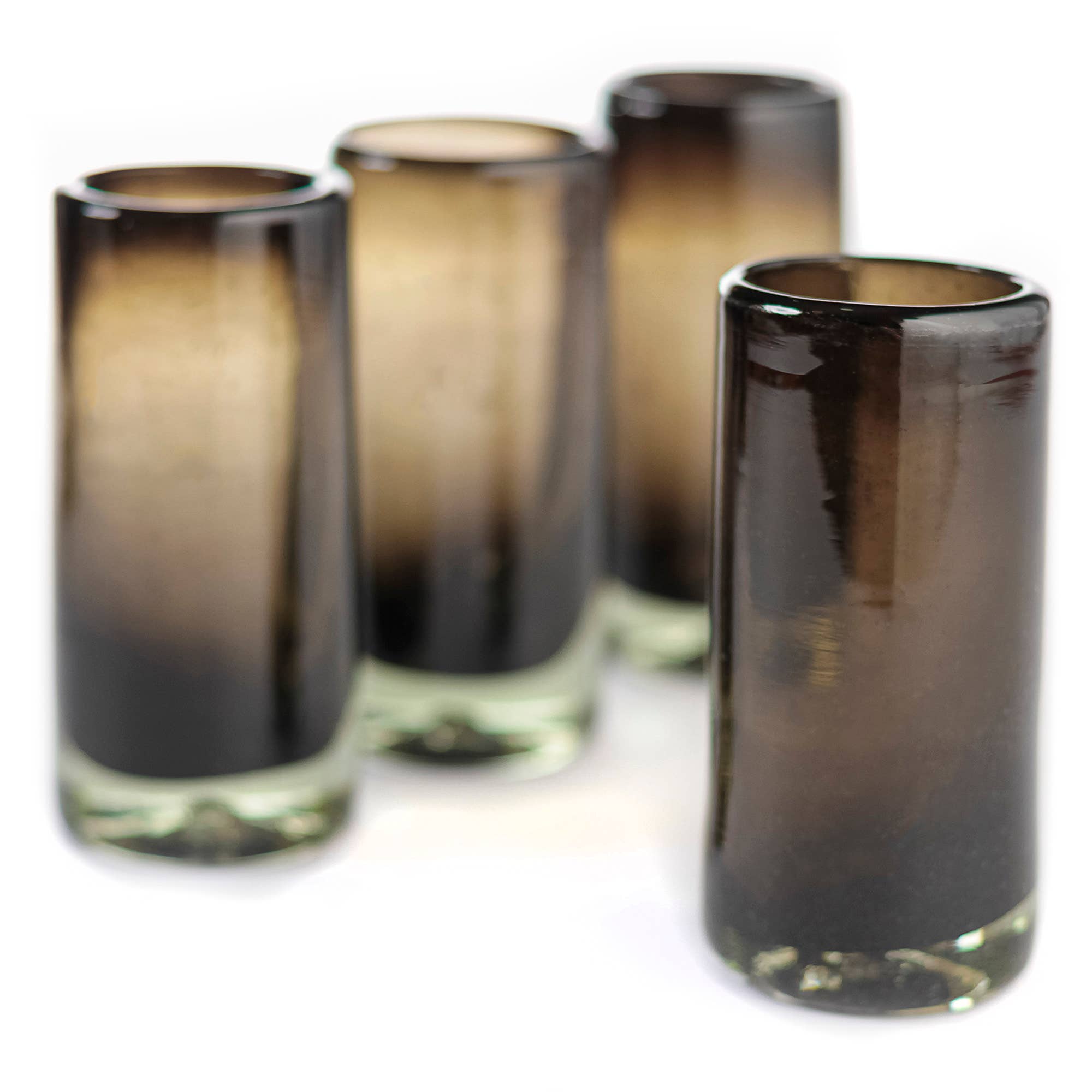 MEXTEQUIL - Wholesale Shot Glass - MEXTEQUIL Hand-Blown Shot Glasses - Set of 4 - 2 Oz-Smoke6