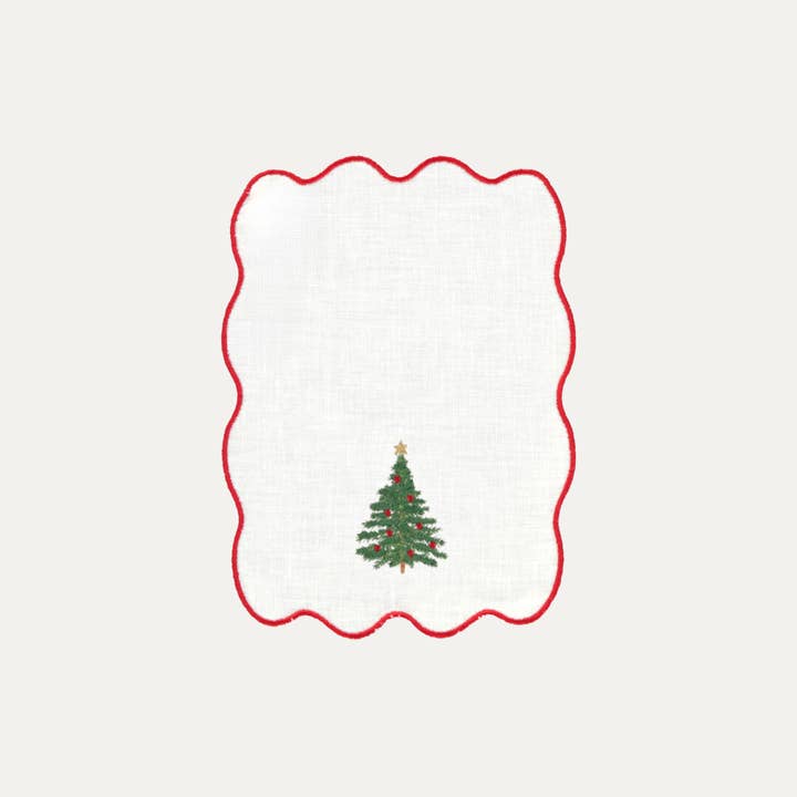 Mariaida Home - Wholesale Dinner & Cloth Napkin - Palm Cocktail Guard, Christmas Tree0