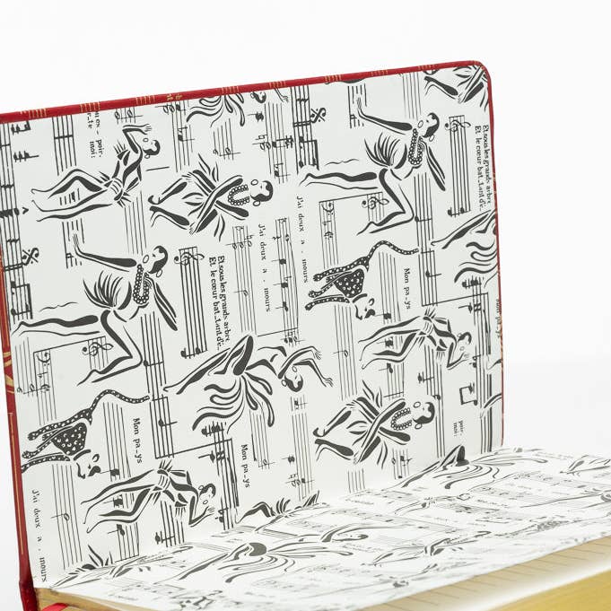 Harlem Candle Co - Wholesale Journal/Diary - Ode to Josephine Journal - Red and Gold2