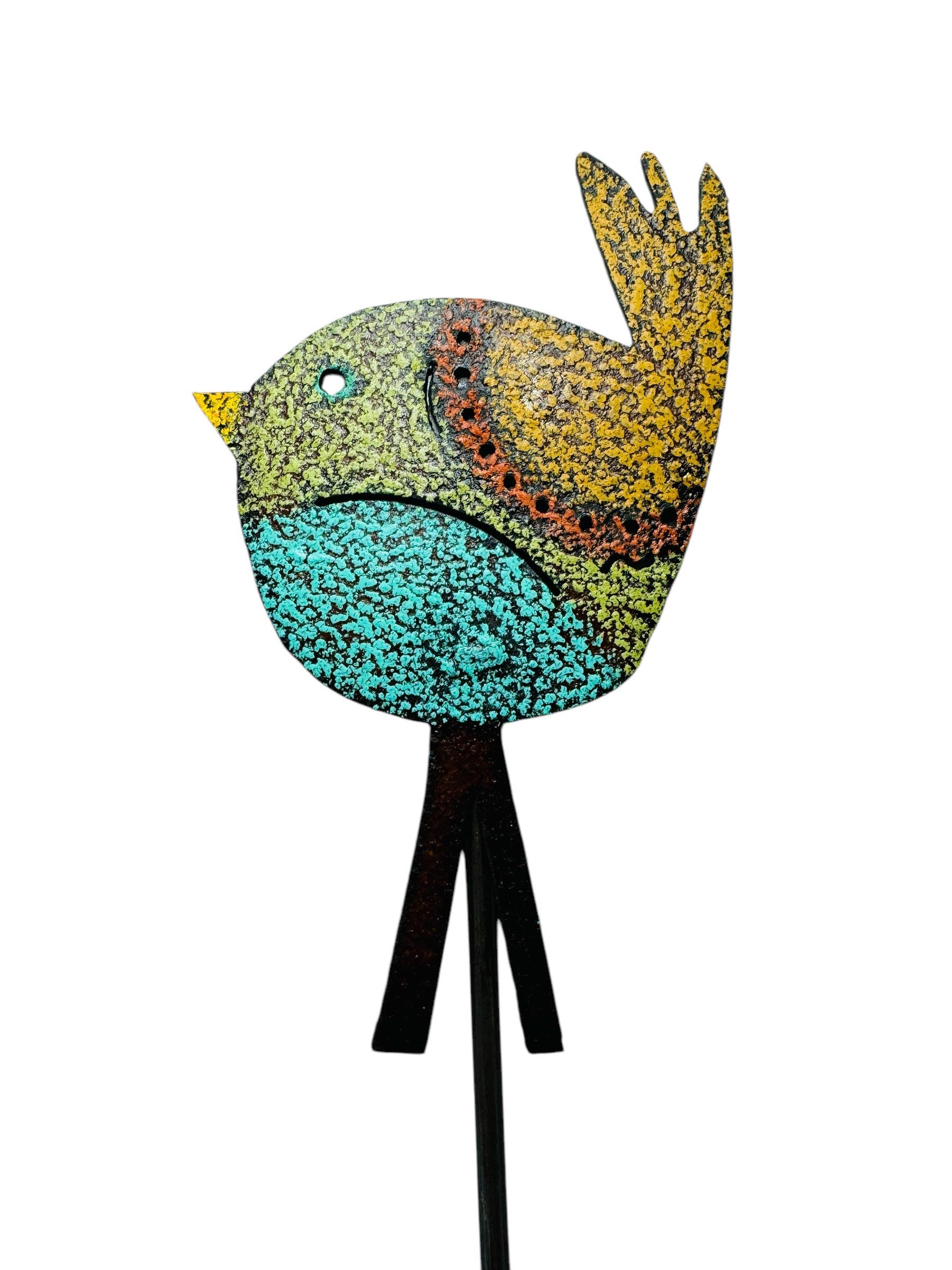 Whimsies - Vendita all'ingrosso Paletti da giardino/prato - Picchetto per piante da giardino Uccello Picchetto da giardino Primavera all'aperto Patio Scintilla3