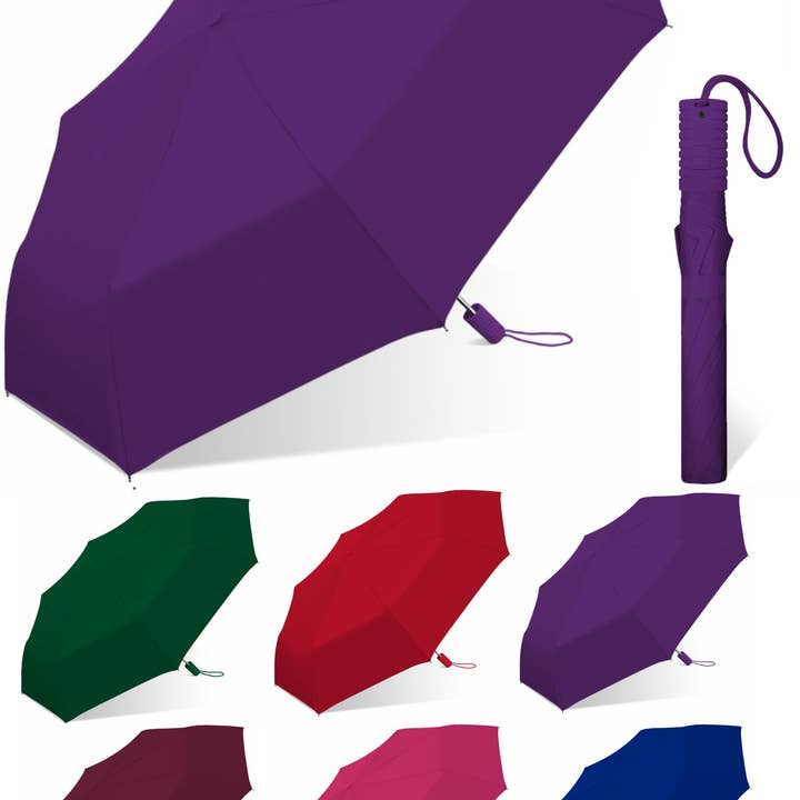 42" Automatic Folding Rain Umbrellas - Assorted Solid Colors for wholesale by Chaby International