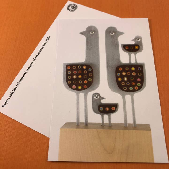 Bunny with a Toolbelt - Wholesale Sculpture - Bird Family Sculpture Postcard1