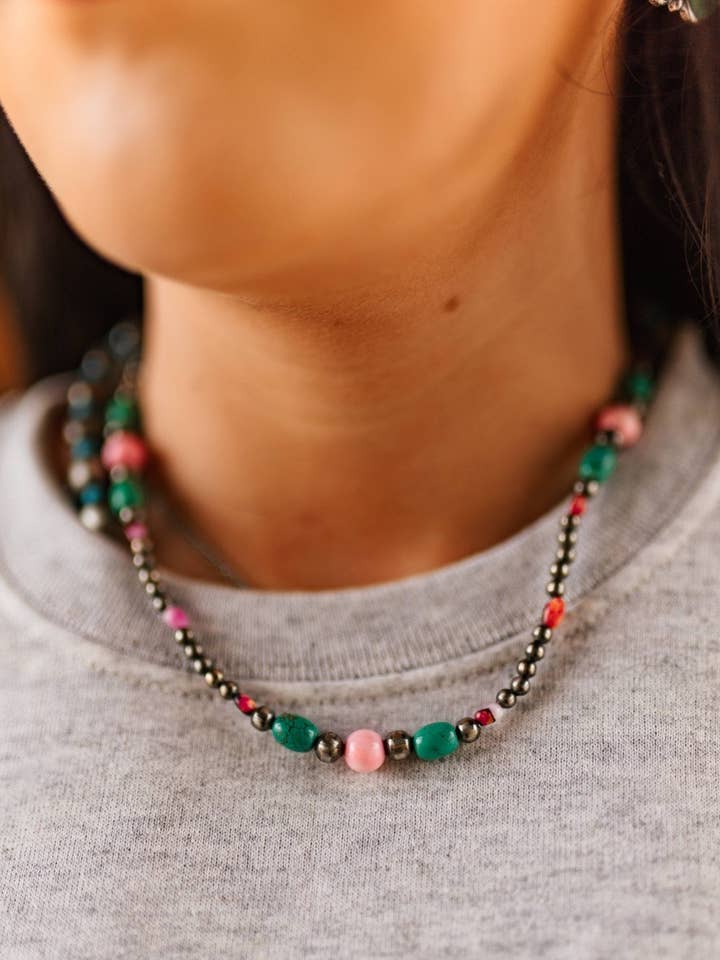 Sterling Silver Sweet Serenity Beaded Necklace for wholesale by Wild Junkie