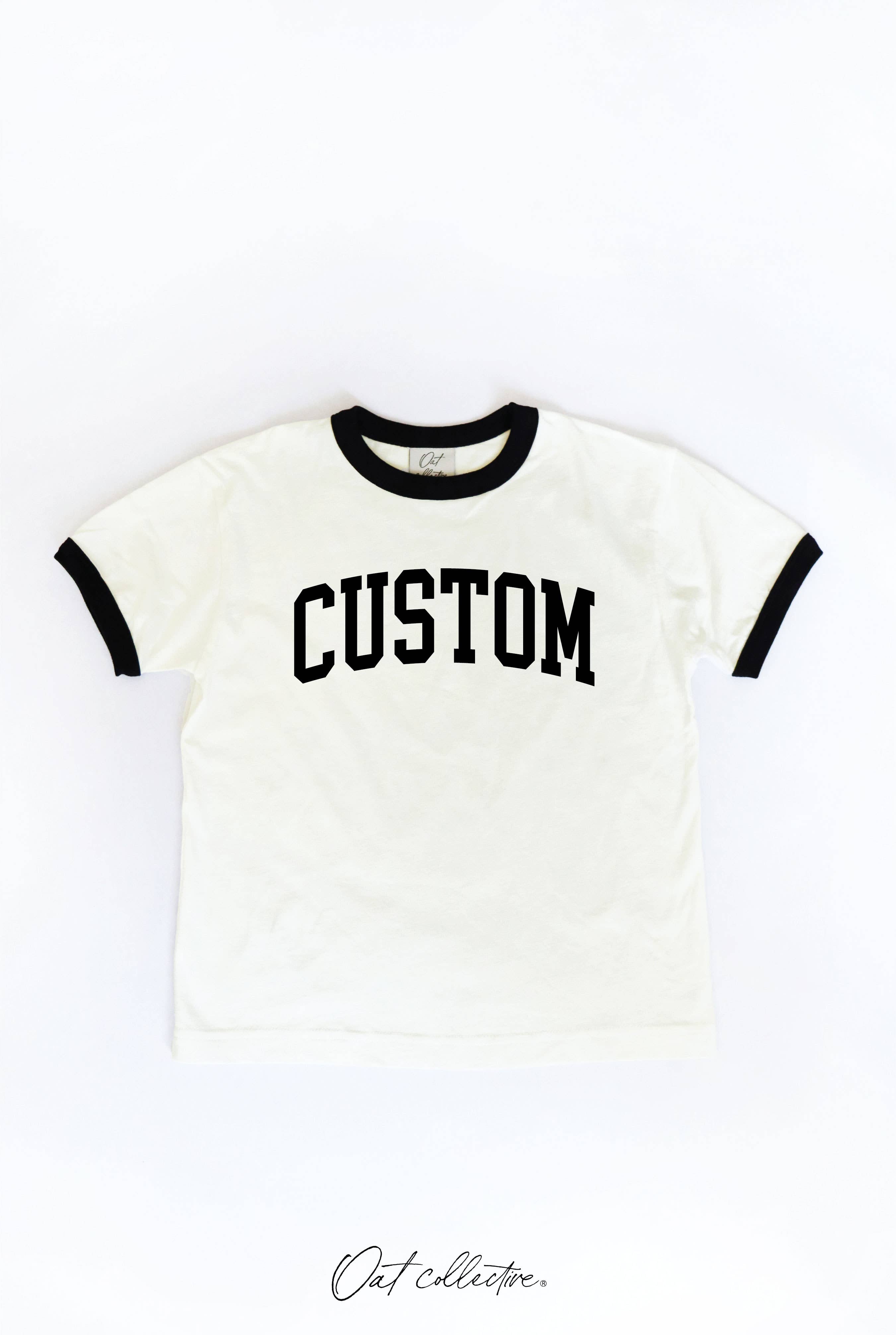 OAT COLLECTIVE - Wholesale Screen Printed T-Shirt - Kids - CUSTOM  Toddler Unisex Ringer Top4