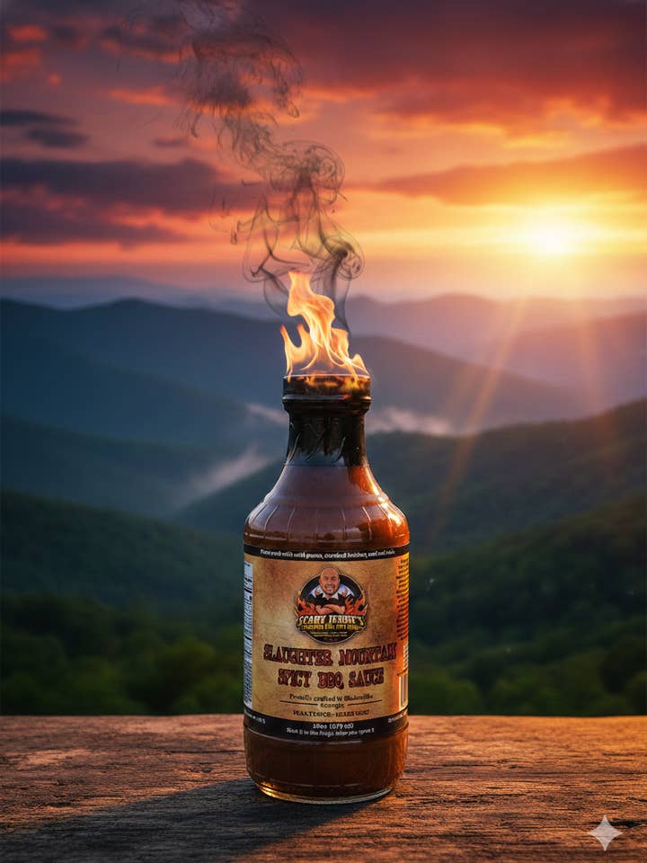 Molho Barbecue Picante Slaughter Mountain por atacado de Scary Jerry's Mountain Fire Hot Sauce