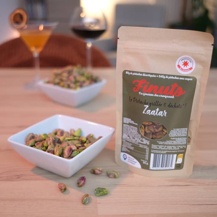 Geroosterde Gepelde Pistachenoten met Za'atar Kruiden voor wholesale door Les Pistaches Toquées