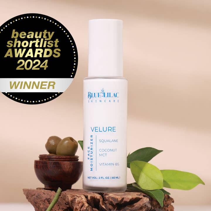 Crème hydratante pour le visage au squalane pour la vente par Blue Lilac Skincare