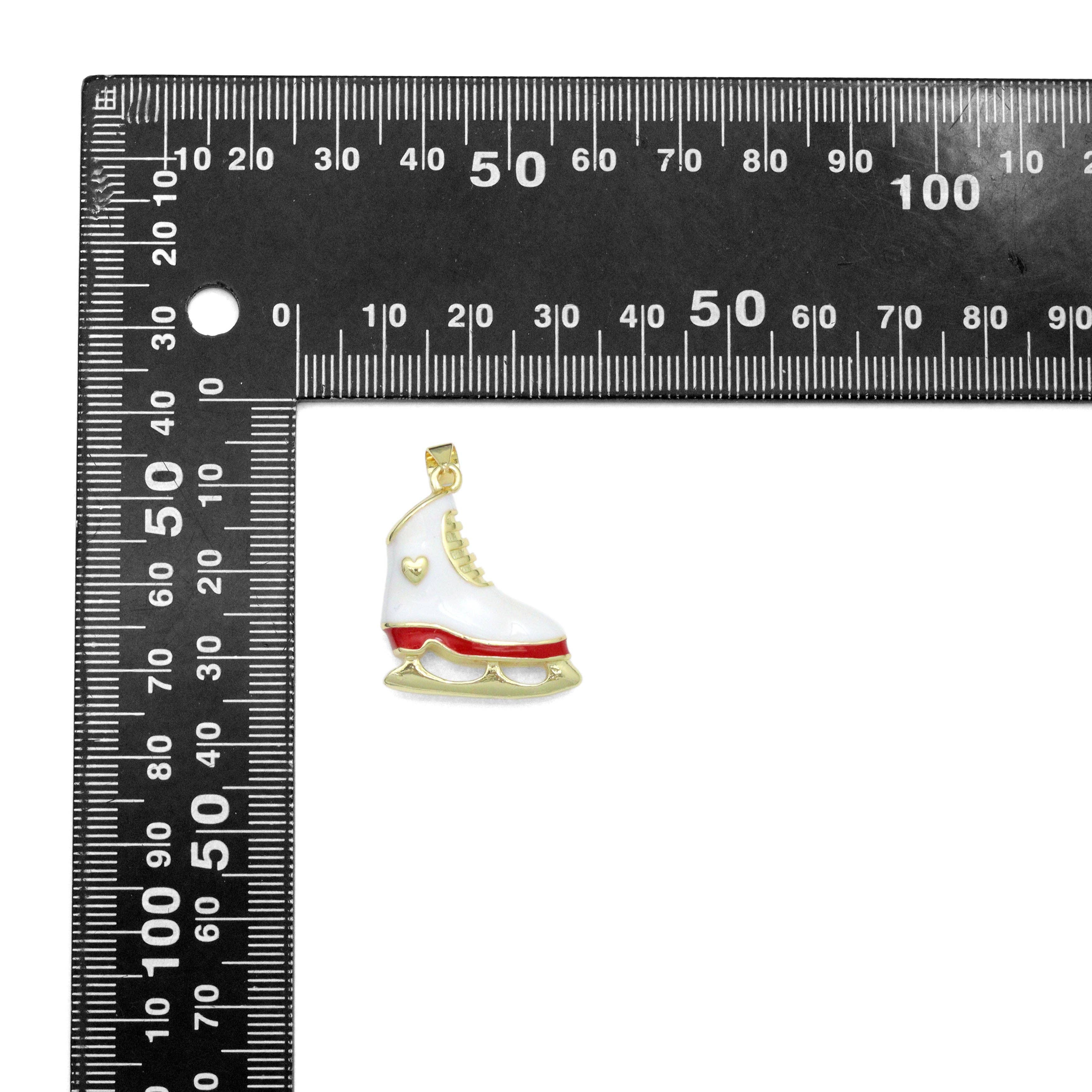 BestBeads&Beyond - Wholesale Individual Charm/Pendant - Enamel Ice Skating shoe Shape charm, Sku#LK12662
