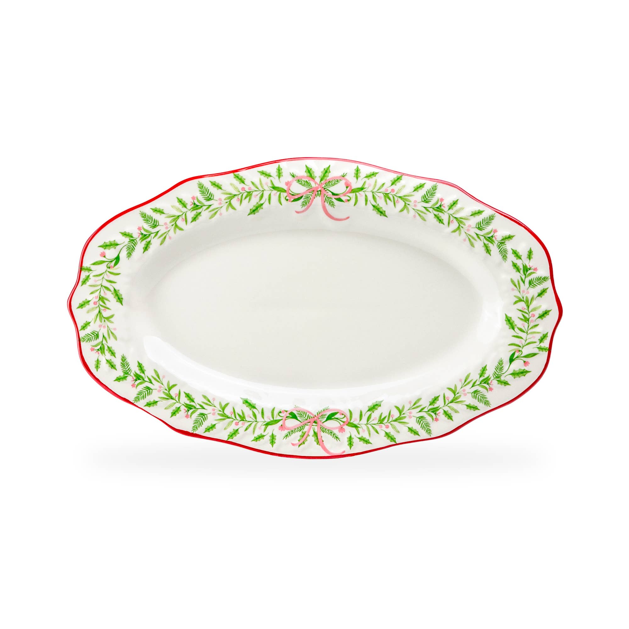 Grace Teaware - Wholesale Platter - Holly Garland 13.5" Serving Platter2